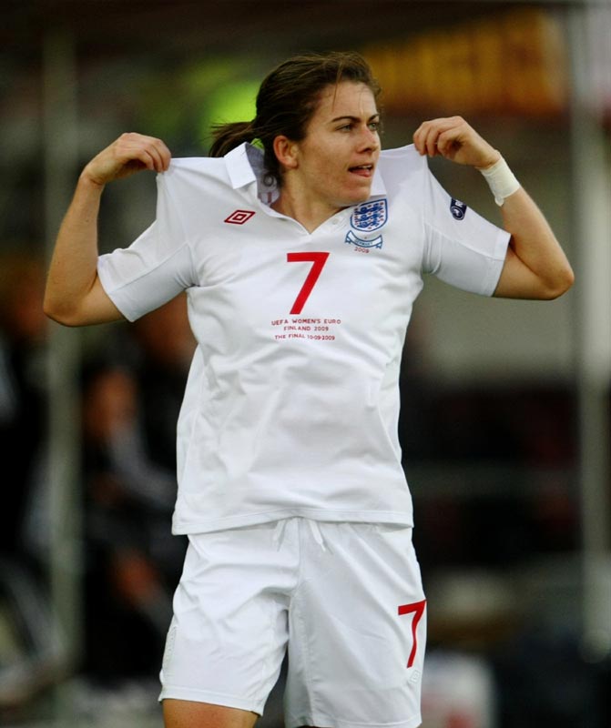 Karen Carney celebrates